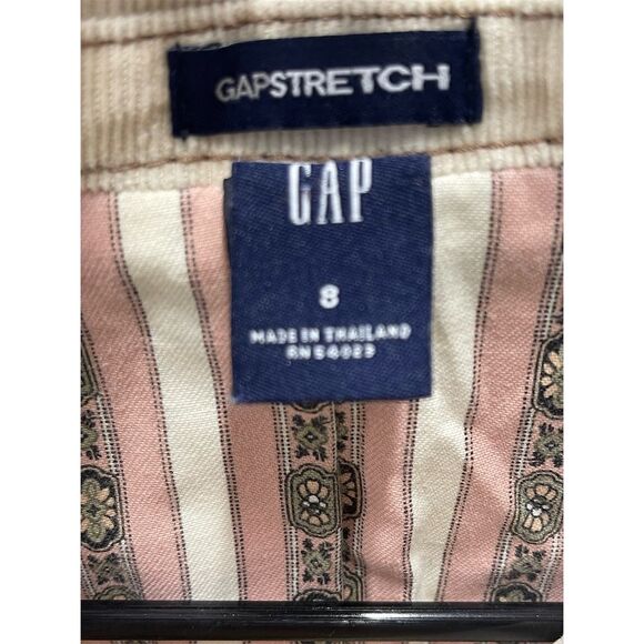 GAP Women's Tan Corduroy Blazer Jacket Size 8 Button-Up Casual Excellent Cond. - Picture 3 of 4
